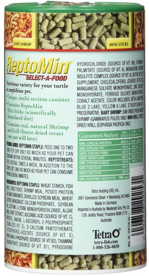 9.3 oz (6 x 1.55 oz) Tetrafauna ReptoMin Select-A-Food