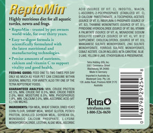22.2 oz (6 x 3.7 oz) Tetrafauna ReptoMin Floating Food Sticks
