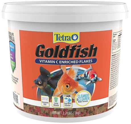 4.4 lb (2 x 2.2 lb) Tetra Goldfish Vitamin C Enriched Flakes
