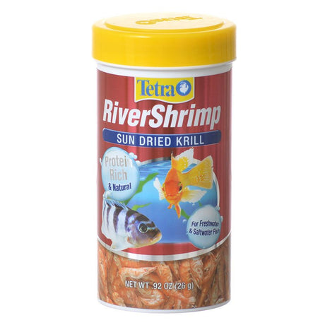 0.92 oz Tetra RiverShrimp Sun Dried Krill Protein Rich for Freshwater and Saltwater Fish