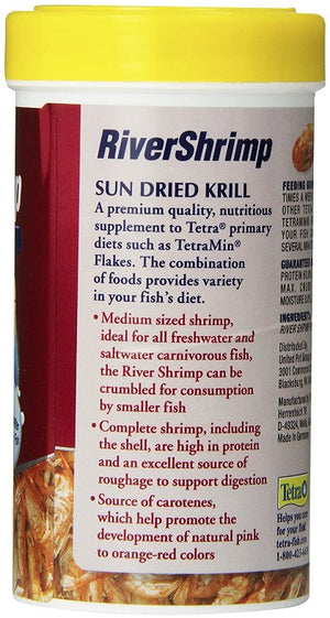 2.76 oz (3 x 0.92 oz) Tetra RiverShrimp Sun Dried Krill Protein Rich for Freshwater and Saltwater Fish