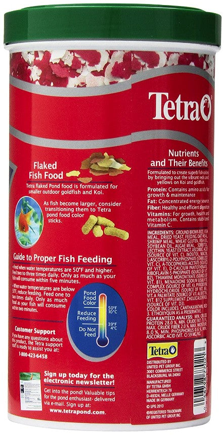 6 oz Tetra PondFood Color Flakes Koi and Goldfish Food