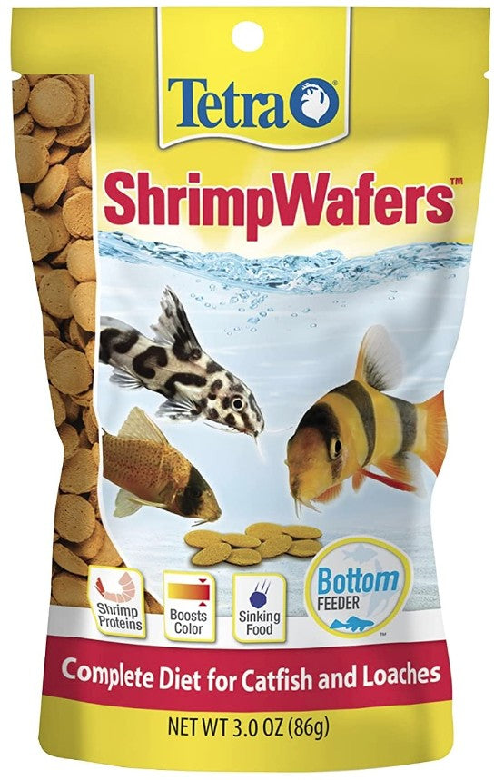 Tetra Shrimp Wafers with Color Enhancer Daily Diet for Catfish and Loaches - PetMountain.com