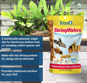 Tetra Shrimp Wafers with Color Enhancer Daily Diet for Catfish and Loaches - PetMountain.com