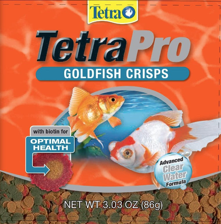 3.03 oz Tetra Pro Goldfish Crisps Fish Food for Optimal Health