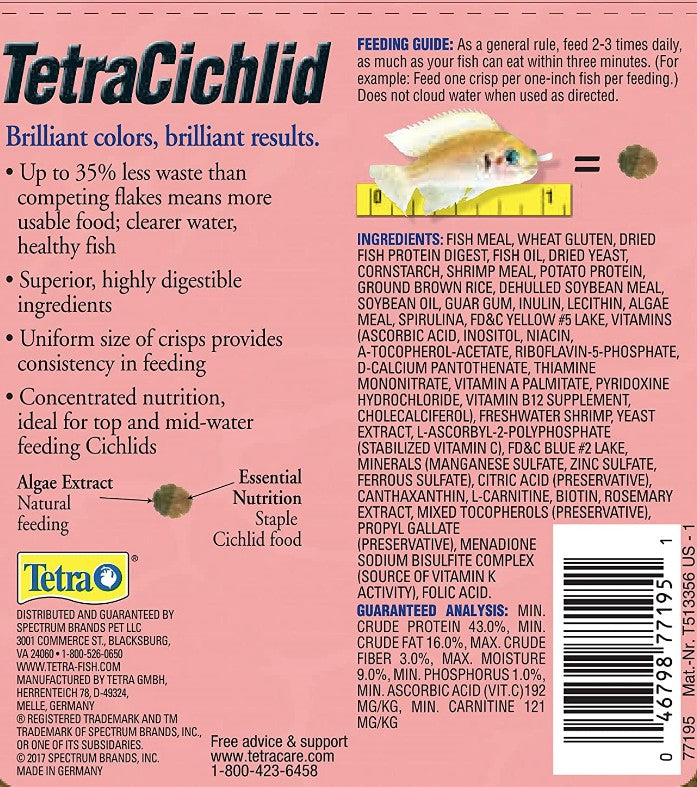 Tetra Cichlid Cichlid Crisps - PetMountain.com