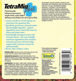 TetraMin Tropical Flakes Plus with Natural Shrimp Fish Food - PetMountain.com