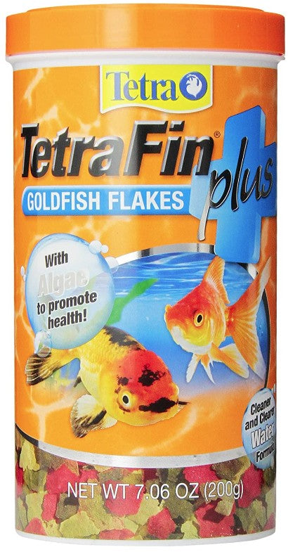 Tetra TetraFin Plus Goldfish Flakes Fish Food with Algae Meal to Promote Growth - PetMountain.com
