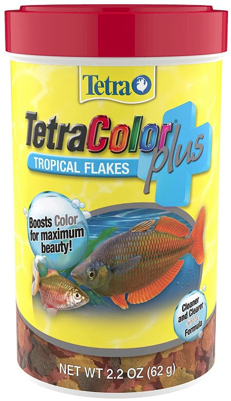 Tetra TetraColor Plus Tropical Flakes Fish Food Boosts Color for Maximum Beauty - PetMountain.com