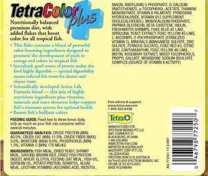 12.12 oz (6 x 2.2 oz) Tetra TetraColor Plus Tropical Flakes Fish Food Boosts Color for Maximum Beauty