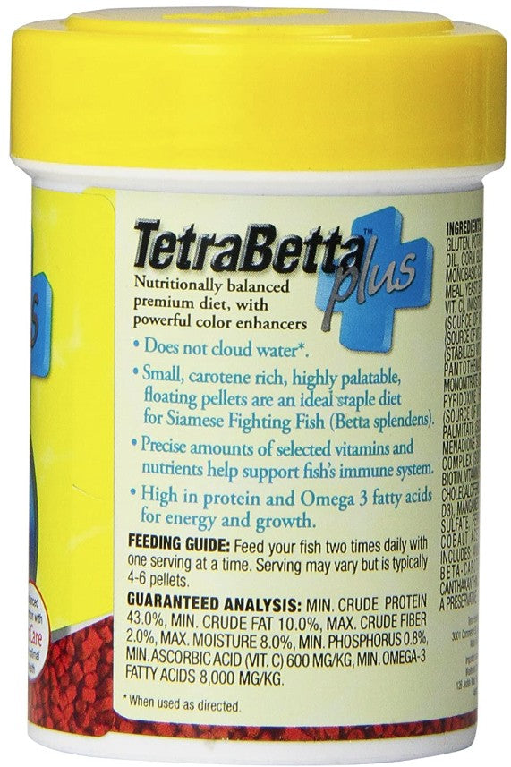3.6 oz (3 x 1.2 oz) Tetra Betta Plus Floating Mini Pellets