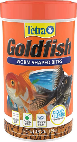 Tetra Goldfish Worm Shaped Bites - PetMountain.com