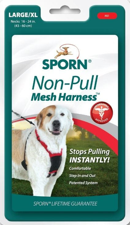 Large - 1 count Sporn Non Pull Mesh Harness for Dogs Black