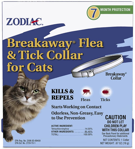 1 count Zodiac Breakaway Flea and Tick Collar for Cats
