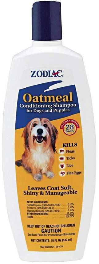 Zodiac Oatmeal Conditioning Shampoo for Dogs and Puppies - PetMountain.com