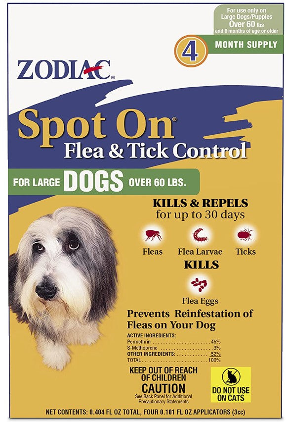Zodiac Spot On Flea and Tick Control for Large Dogs - PetMountain.com