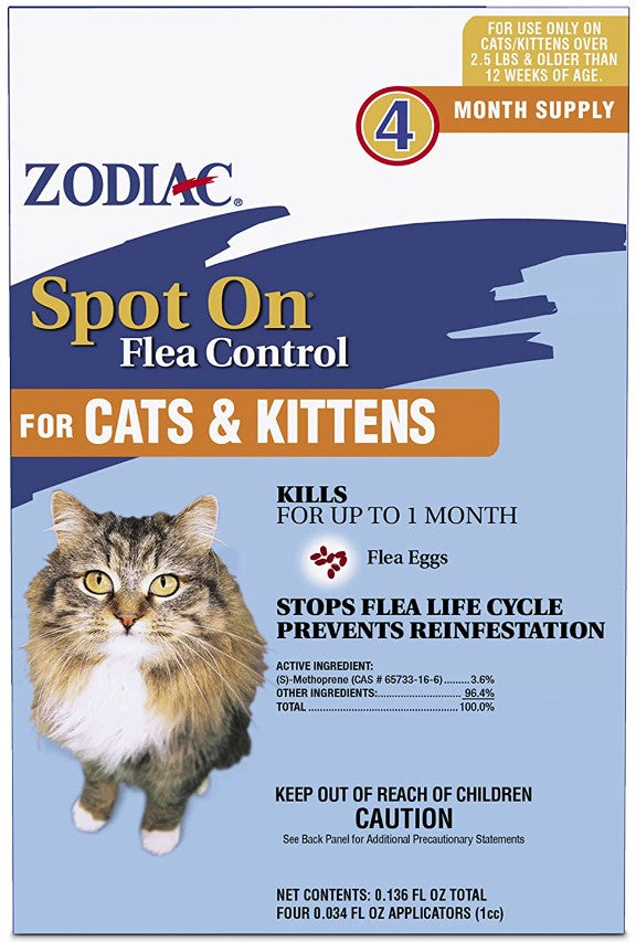Zodiac Spot On Flea Control for Cats and Kittens - PetMountain.com