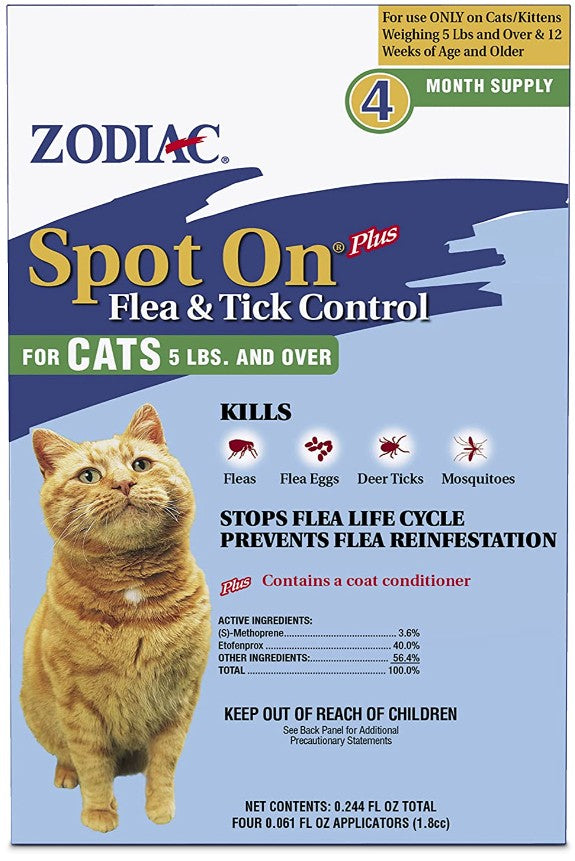 Zodiac Spot On Plus Flea and Tick Control for Cats and Kittens - PetMountain.com