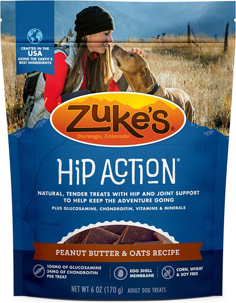Zukes Hip Action Treats Peanut Butter and Oats - PetMountain.com