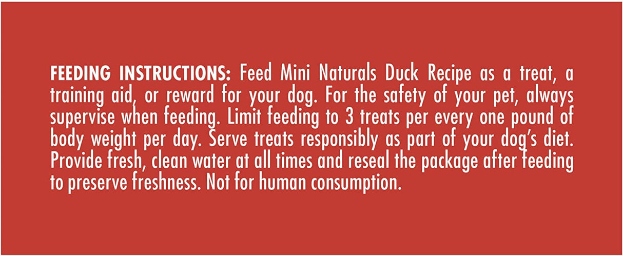 1 lb Zukes Mini Naturals Dog Treats Duck Recipe
