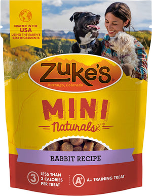 3 lb (3 x 1 lb) Zukes Mini Naturals Dog Treats Rabbit Recipe
