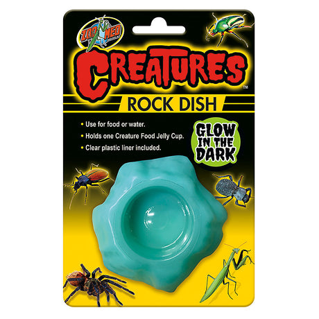 1 count Zoo Med Creatures Rock Dish for Food or Water