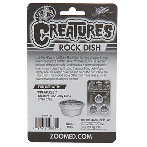 1 count Zoo Med Creatures Rock Dish for Food or Water