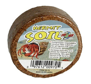48 count (3 x 16 ct) Zoo Med Hermit Crab Soil Compressed Coconut Fiber