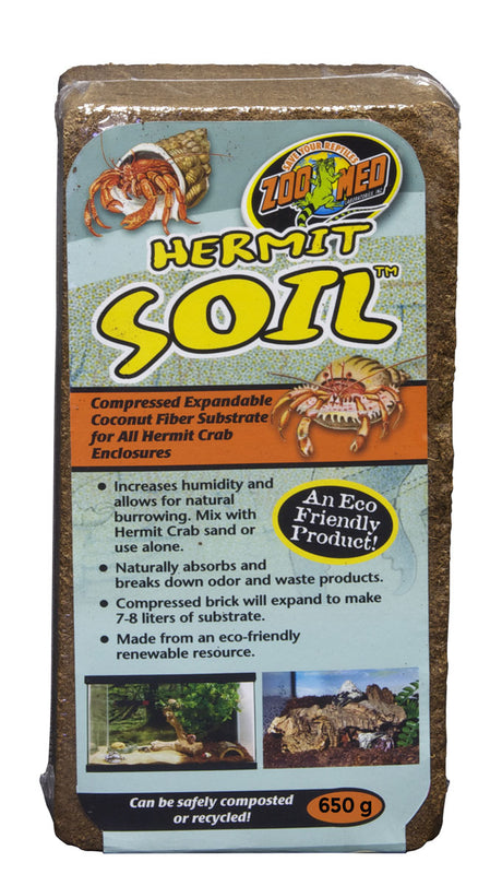 6 count Zoo Med Hermit Crab Soil Compressed Expandable Coconut Fiber Substrate