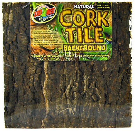 12" x 12" - 3 count Zoo Med Natural Cork Tile Background for Terrariums