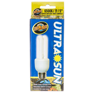 Zoo Med Ultra Sun 6500K Super Daylight Mini Compact Fluorescent Bulb - PetMountain.com