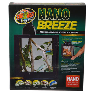 Zoo Med Nano Breeze Open Air Aluminum Screen Cage Habitat for Reptiles, and Insects - PetMountain.com
