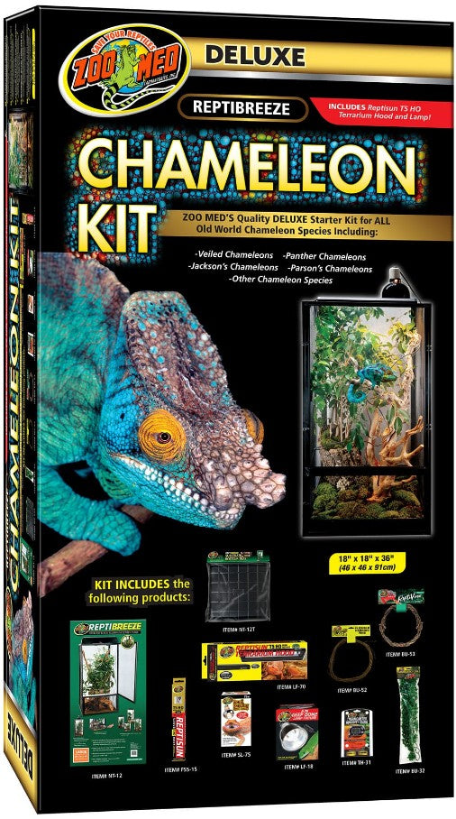 Zoo Med Deluxe ReptiBreeze Chameleon Kit Starter Kit for All Old World Chameleon Species - PetMountain.com