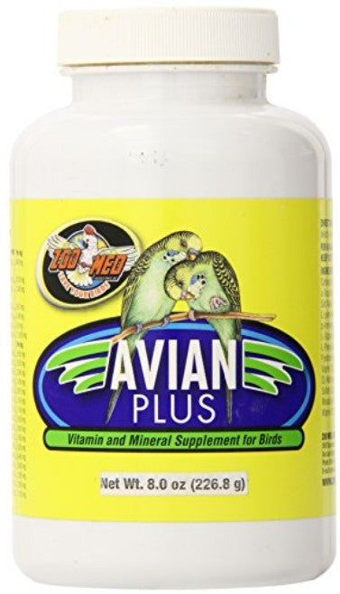 8 oz Zoo Med Avian Plus Bird Vitamin Supplement