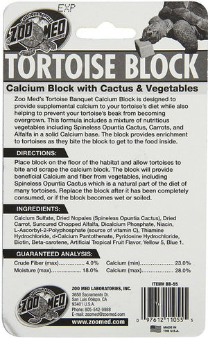 Zoo Med Tortoise Calcium Block with Cactus and Vegetables - PetMountain.com