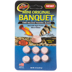 Zoo Med Mini Original Banquet Time Release Feeding Block for Fresh or Saltwater Fish - PetMountain.com