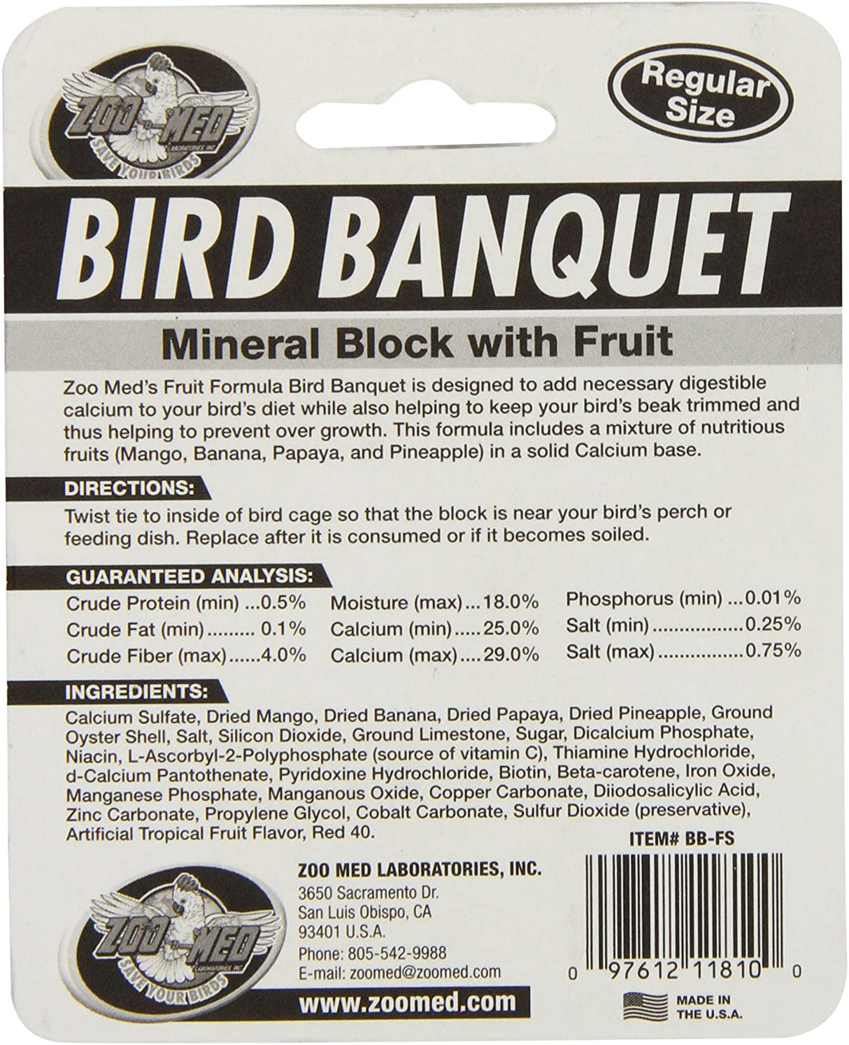 Zoo Med Bird Banquet Mineral Block with Fruit - PetMountain.com