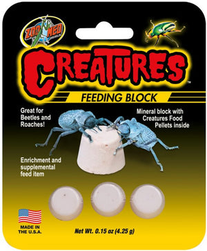 Zoo Med Creatures Feeding Block for Beetles and Roaches - PetMountain.com