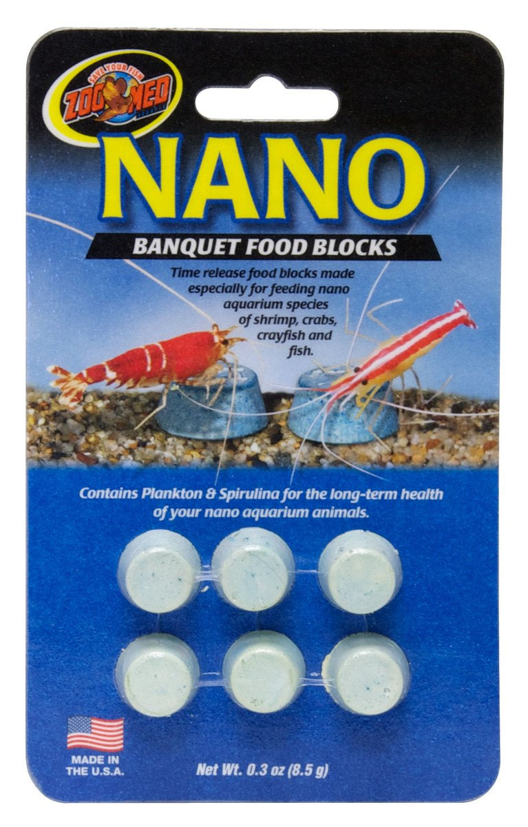 Zoo Med Nano Banquet Food Blocks for Shrimp, Crabs, Crayfish and Fish - PetMountain.com