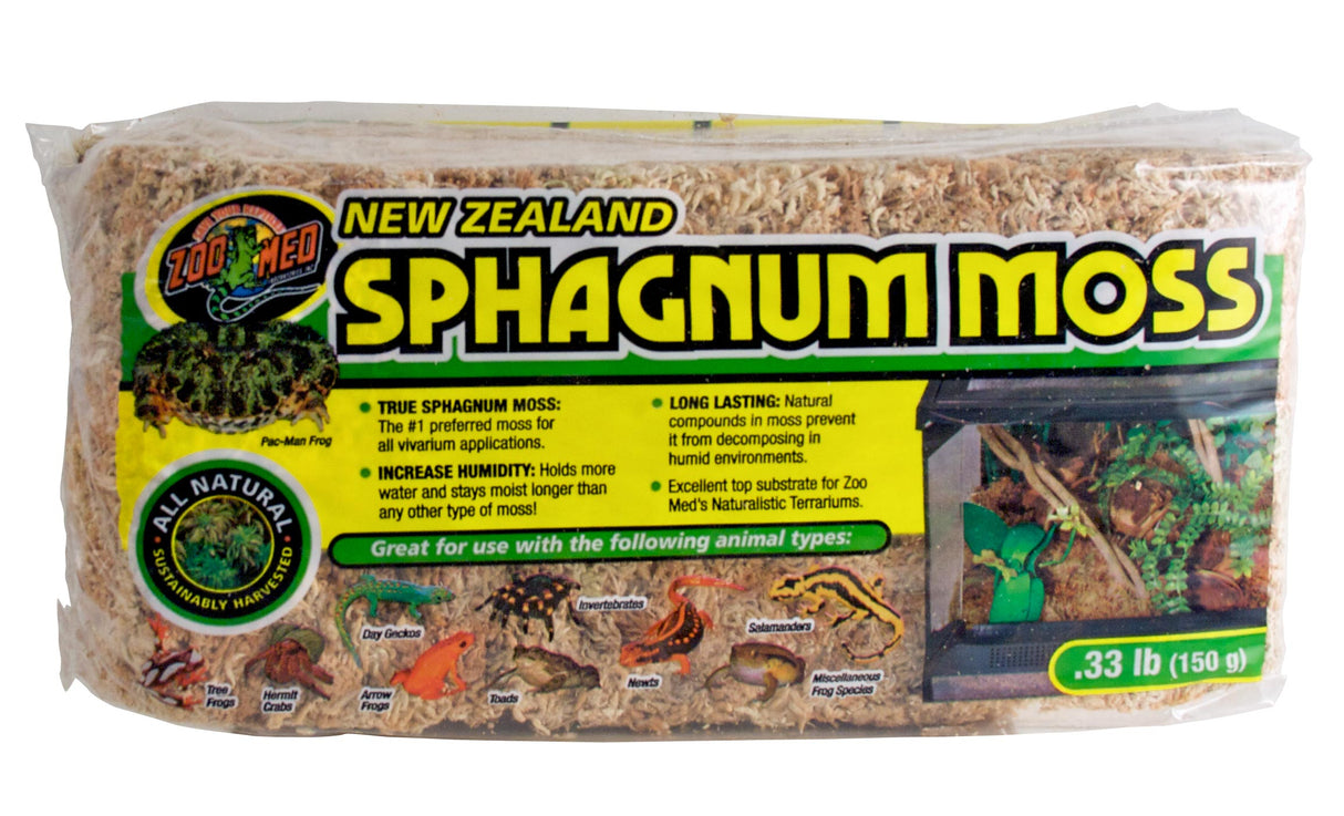 1225 cu in (7 x 175 cu in) Zoo Med New Zealand Sphagnum Moss Decor