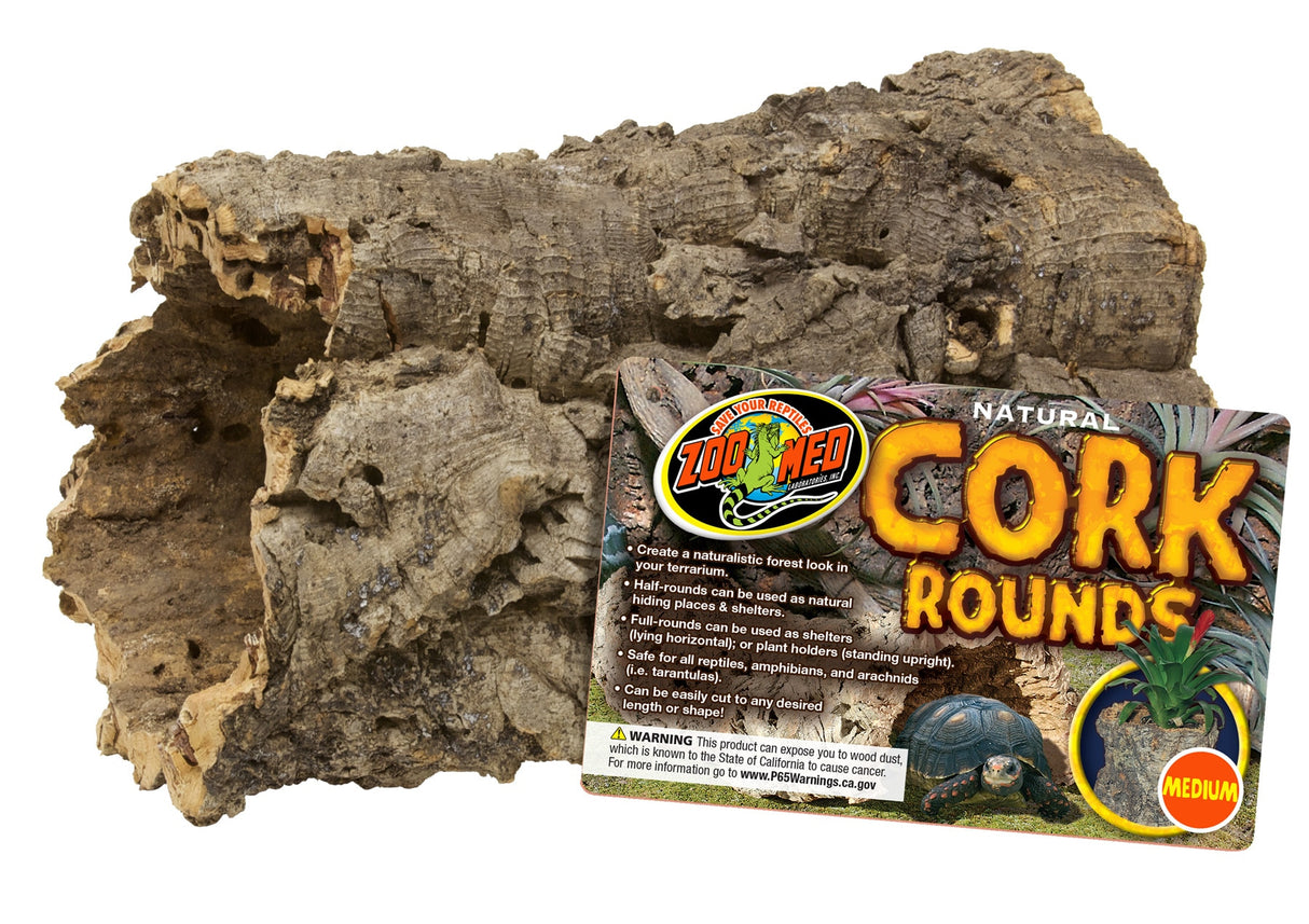 Medium - 1 count Zoo Med Natural Cork Rounds for Terrariums