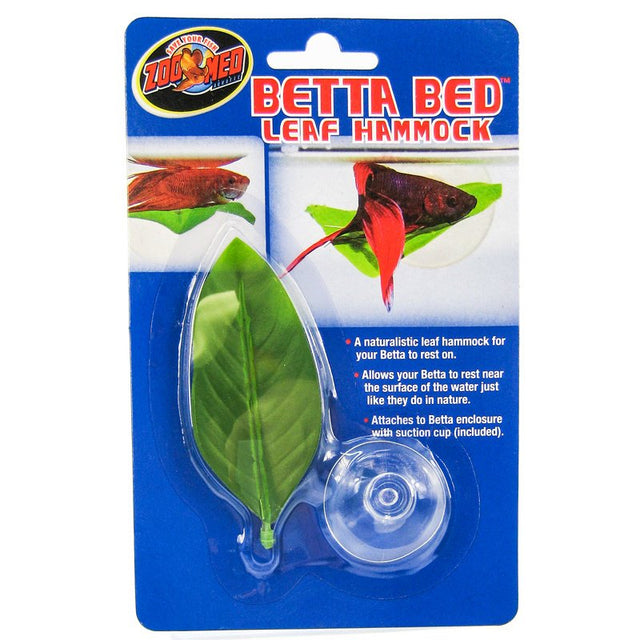 Medium - 1 count Zoo Med Betta Bed Leaf Hammock for Bettas to Rest On