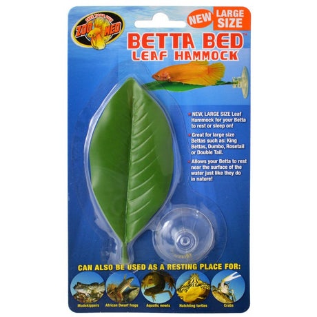 Large - 1 count Zoo Med Betta Bed Leaf Hammock for Bettas to Rest On