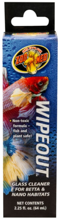 2.25 oz Zoo Med Wipeout Glass Cleaner for Betta and Nano Habitats