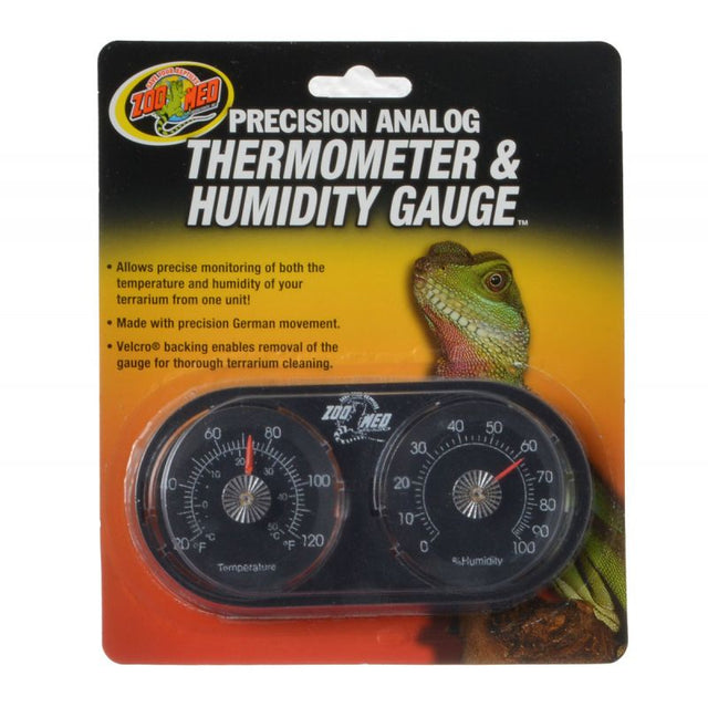 Zoo Med Precision Analog Reptile Thermometer and Humidity Gauge - PetMountain.com