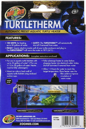Zoo Med Turtletherm Automatic Preset Aquatic Turtle Heater - PetMountain.com