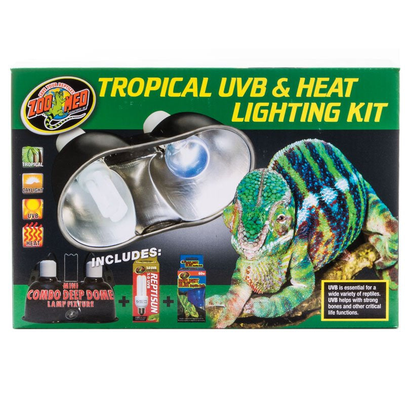 Zoo Med Tropical UVB and Heat Lighting Kit for Reptiles - PetMountain.com