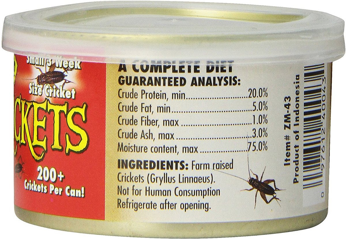 1 count Zoo Med Can O' Mini Crickets
