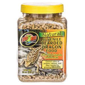 10 oz Zoo Med Natural Juvenile Bearded Dragon Food