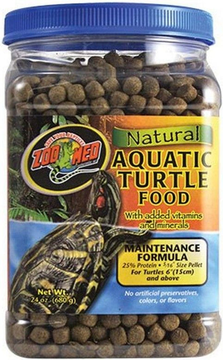 24 oz Zoo Med Natural Aquatic Turtle Food Maintenance Formula